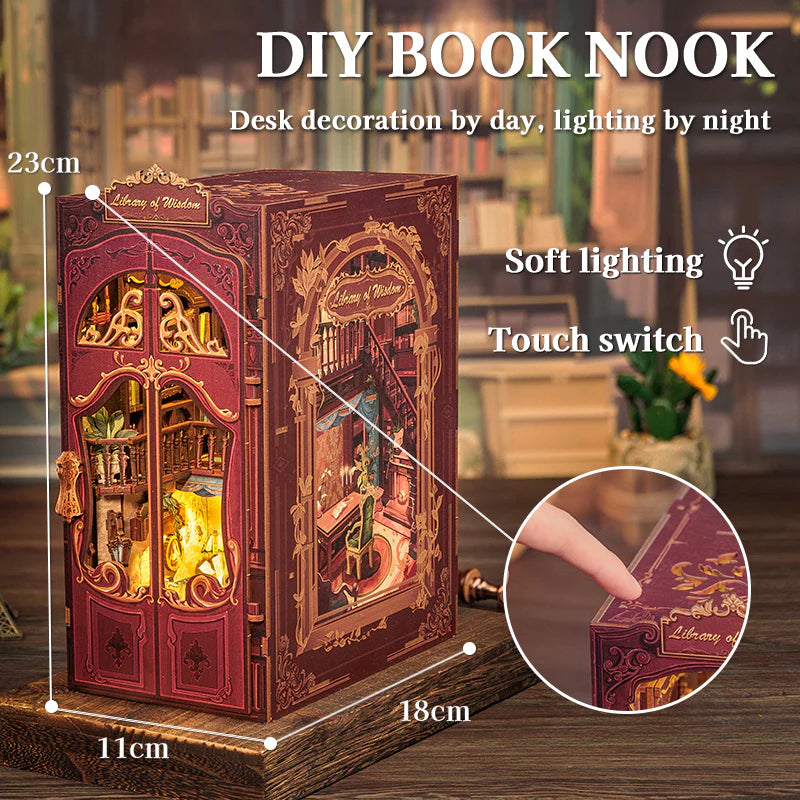 Cutebee Library of Wisdom DIY Book Nook Kit