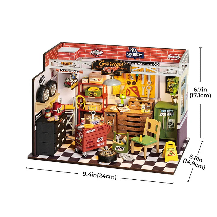 Robotime Rolife Mini Garage DIY Dollhouse Kit