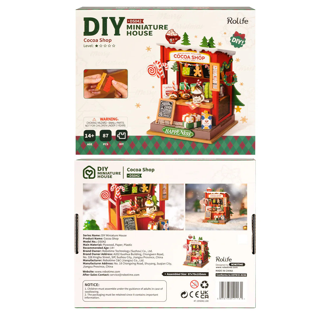 Rolife Cocoa Shop DIY Miniature Dollhouse Kit