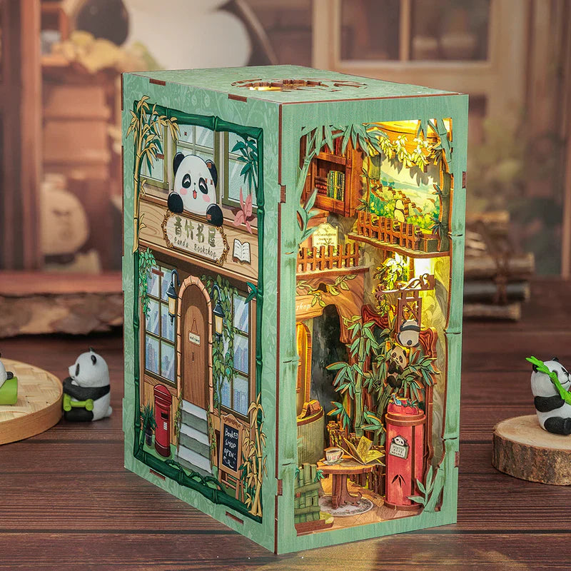 CUTEBEE Panda Bookshop DIY Book Nook Kit