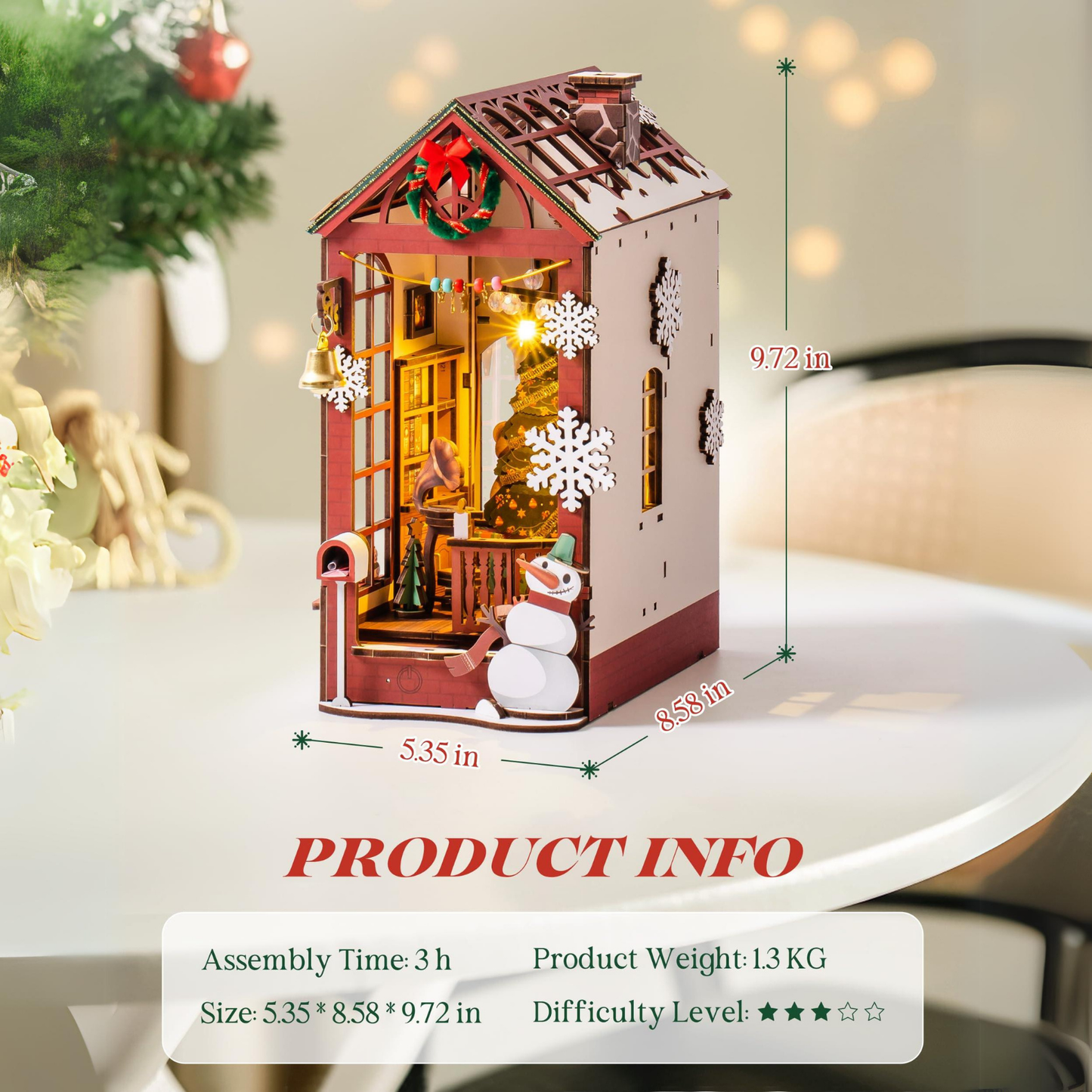 Rolife Christmas Indoor Scene DIY Book Nook Kit