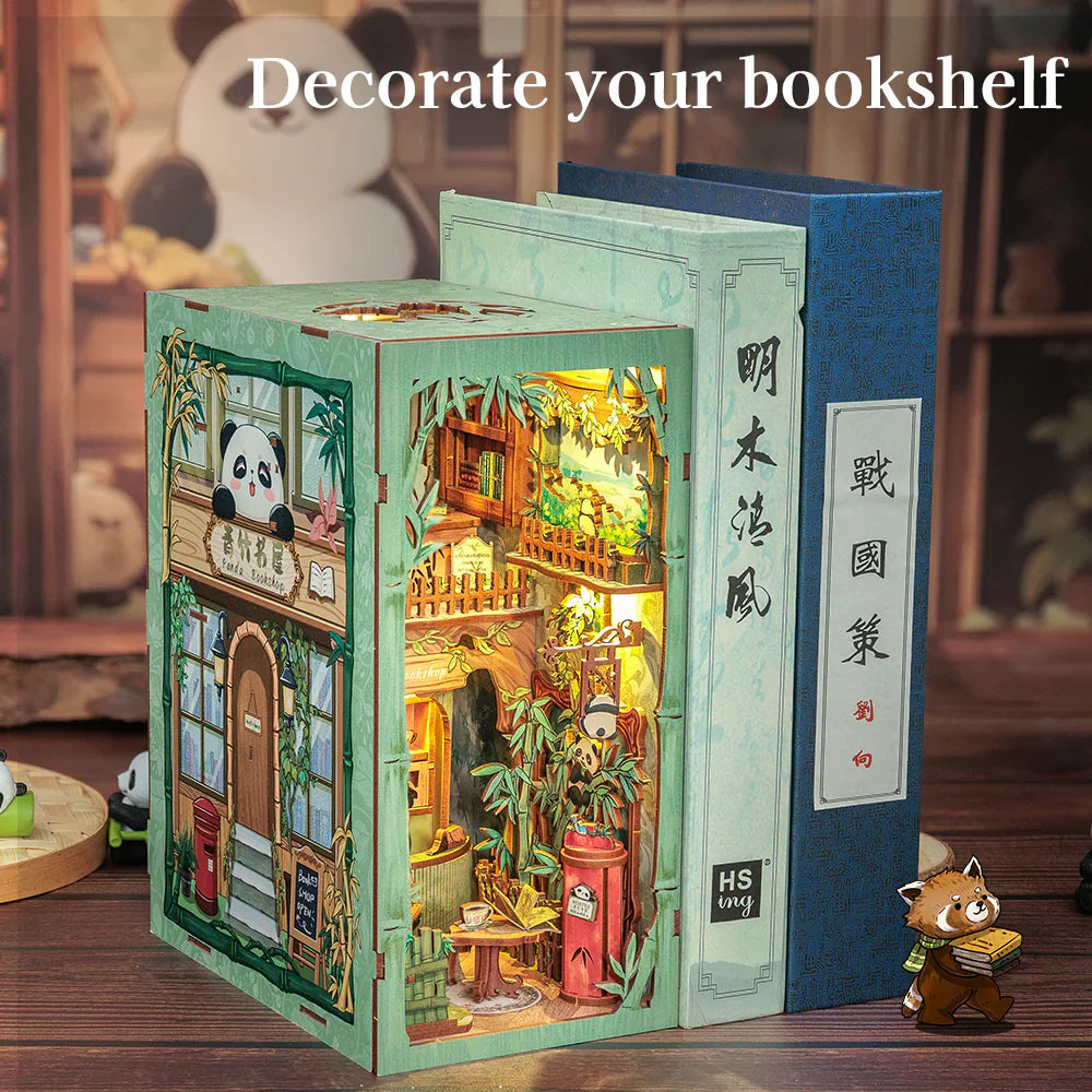 CUTEBEE Panda Bookshop DIY Book Nook Kit