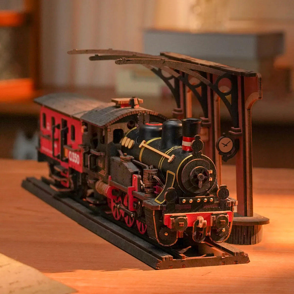 CuteBee Robotime Rolife Steam Journey Wooden Puzzle DIY kit product photo 1