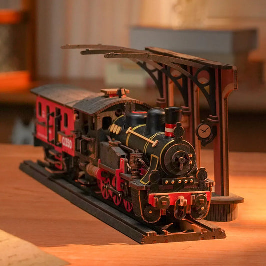 CuteBee Robotime Rolife Steam Journey Wooden Puzzle DIY kit product photo 1