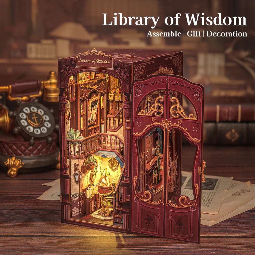 Cutebee Library of Wisdom DIY Book Nook Kit