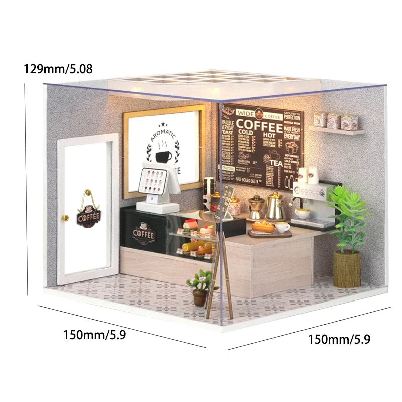 Leisurely Coffee Shop DIY Dollhouse Kit