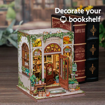 CUTEBEE Green Life Bookshop DIY Book Nook Kit