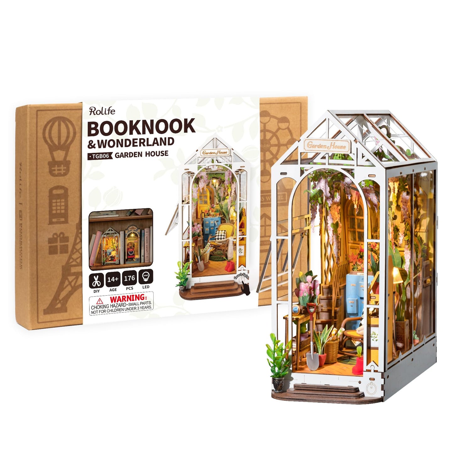 Rolife Garden House DIY Book Nook Kit