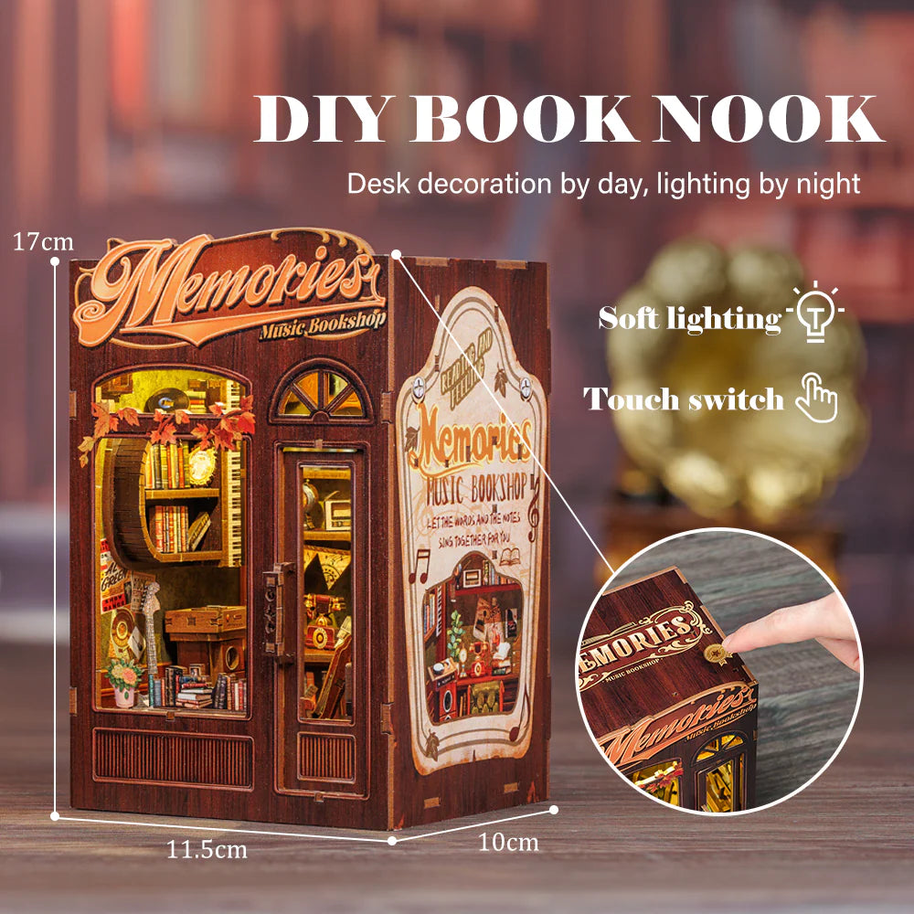 Cutebee Memories Music Bookshop DIY Book Nook Kit