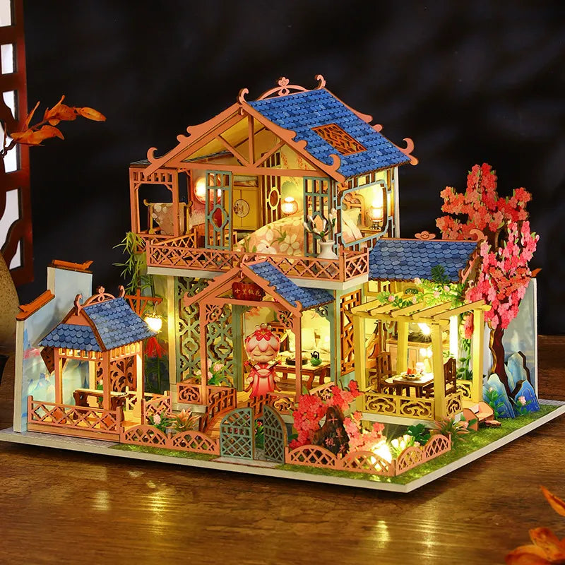 Peach Blossom Attic P017 DIY Wooden DollHouse - Mycutebee