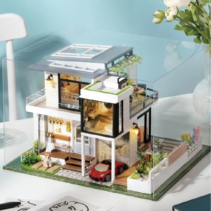 European Villa A086 DIY Wooden Dollhouse - Mycutebee