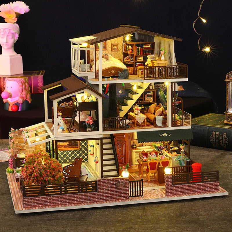 Romantic Big Casa DIY Dollhouse Kit - Mycutebee