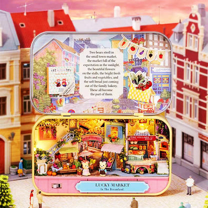 Lucky Market Box Theatre DIY Dollhouse Kit