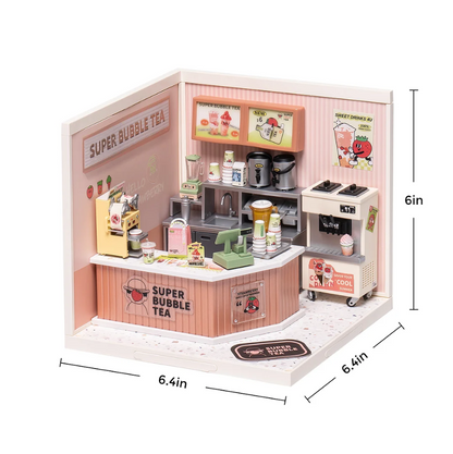 ROBOTIME ROLIFE BUBBLE TEA HOUSE DIY Dollhouse Kit