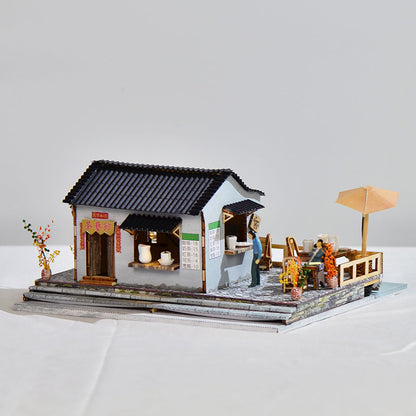 Jiangnan Town Tea DIY Dollhouse Kit