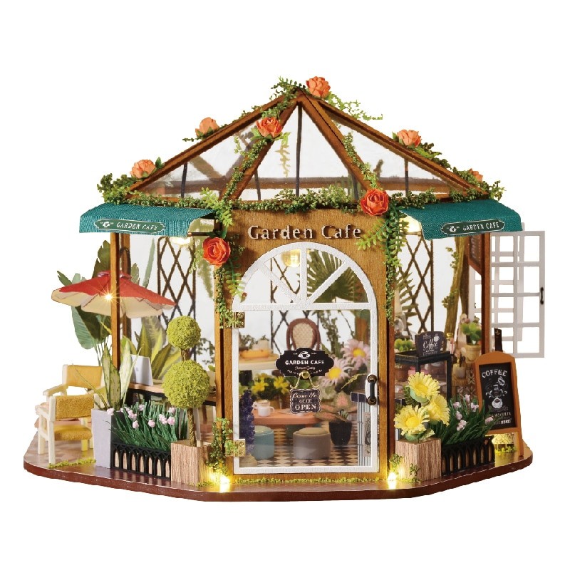 Cutebee GD01A Garden Cafe DIY Dollhouse Kit - Mycutebee