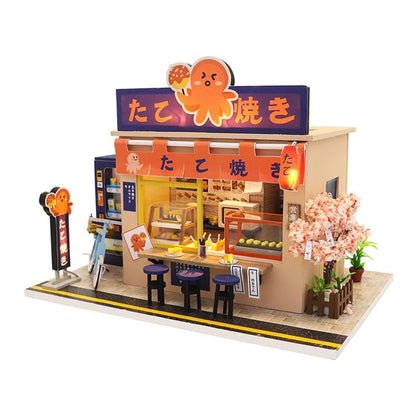 Japanese Style Street Food  Snack Bar DIY Dollhouse Kit