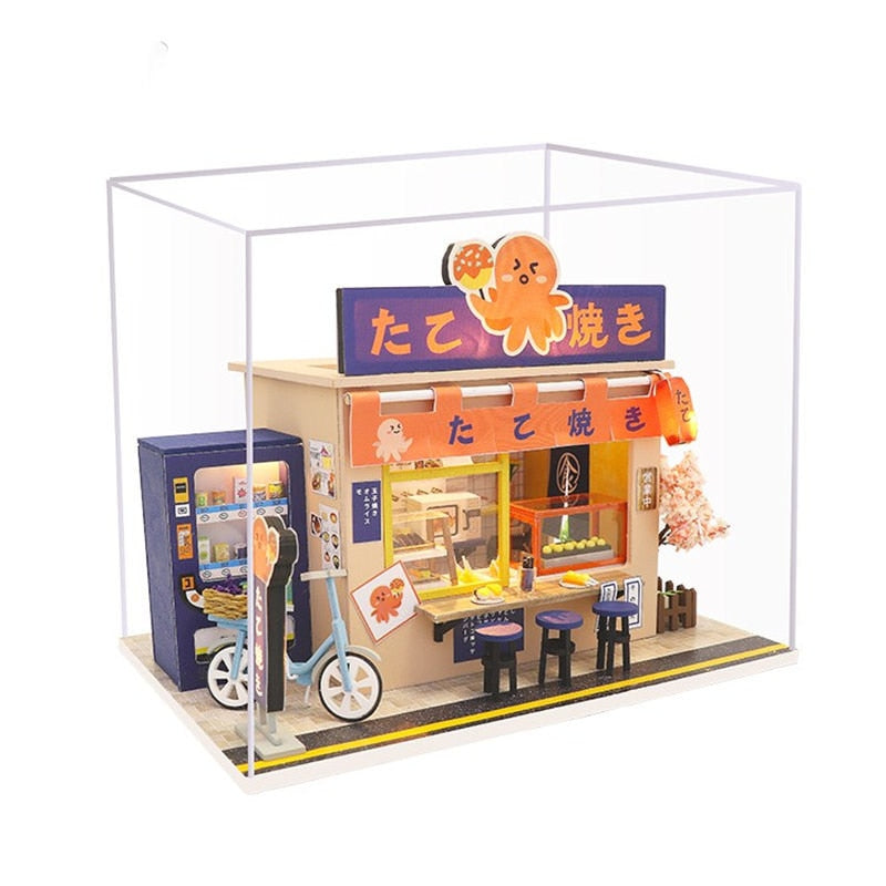 Japanese Style Street Food  Snack Bar DIY Dollhouse Kit