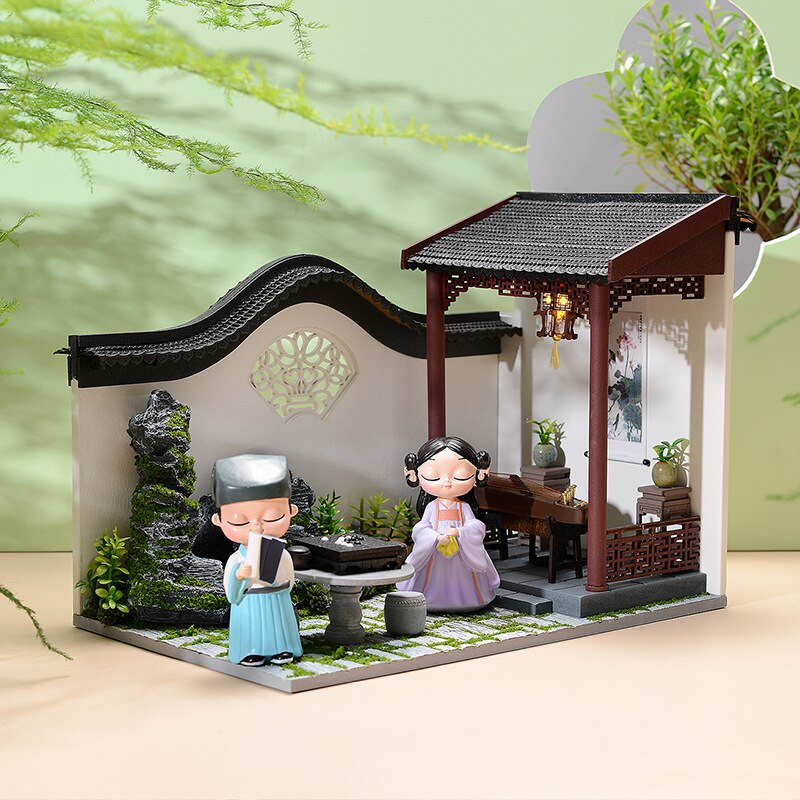 Chinese Courtyard DIY Wooden Dollhouse Kit - Mycutebee