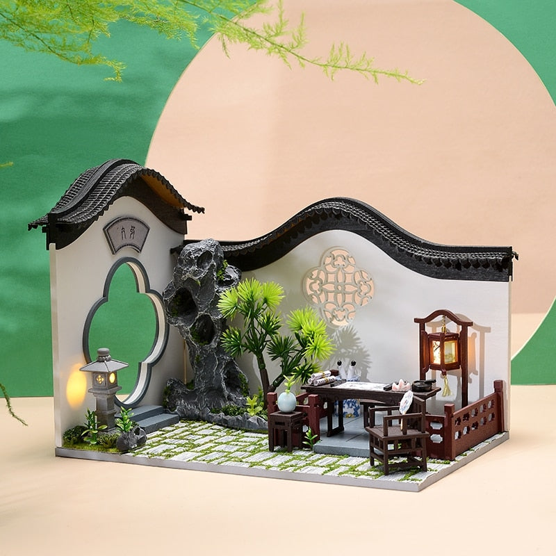 Chinese Courtyard DIY Wooden Dollhouse Kit - Mycutebee