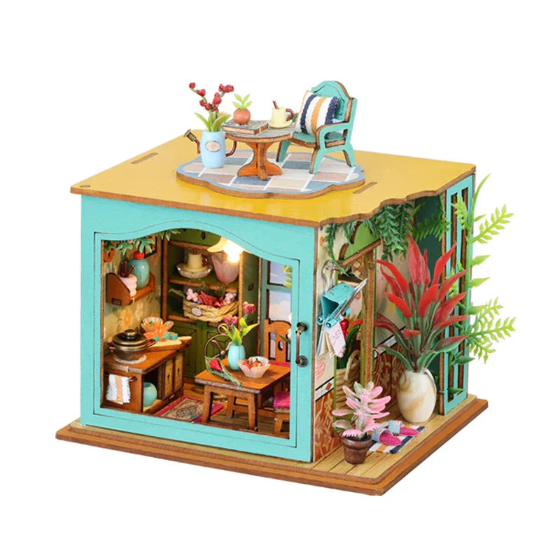 Flower Bedroom and Kitchen DIY Dollhouse - Mycutebee