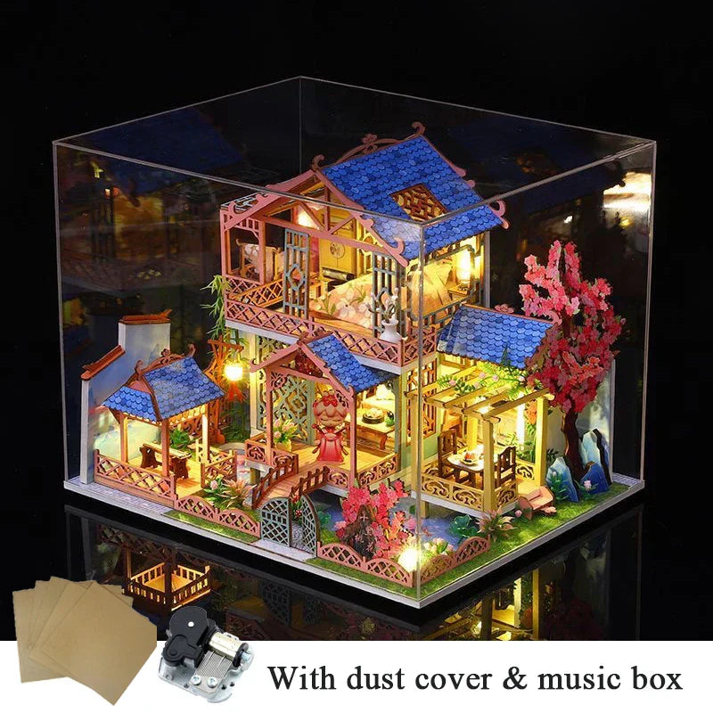 Peach Blossom Attic DIY DollHouse Kit