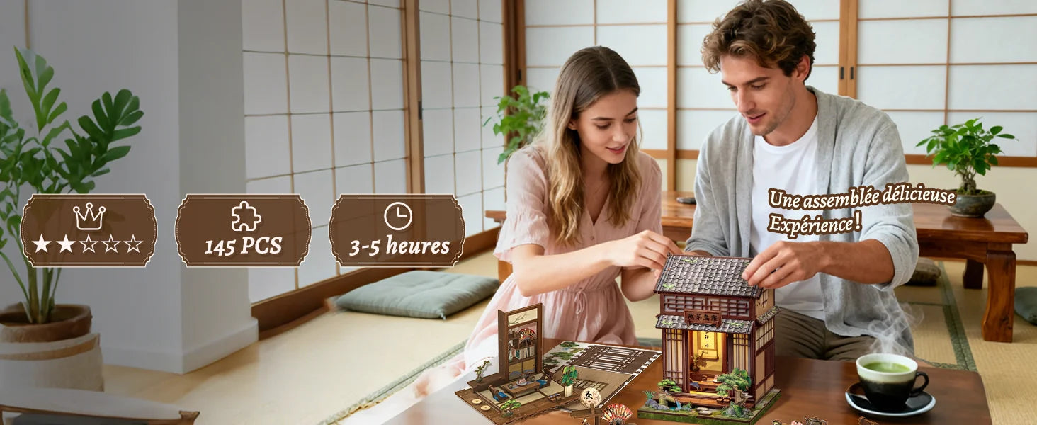 CuteBee Cutebee Wooden Model with DIY Book Nook Kit – Cozy Escape DIY kit product photo 6
