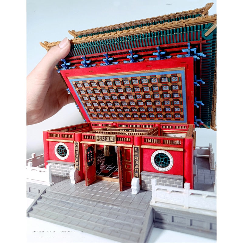 Chinese Temple of Wealth RT1008 DIY Wooden Model - Mycutebee