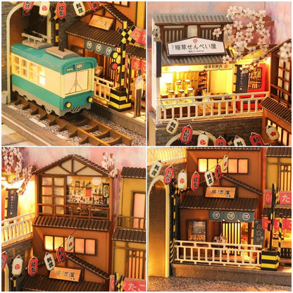 Cherry Blossom Train Station DIY Book Nook Kit