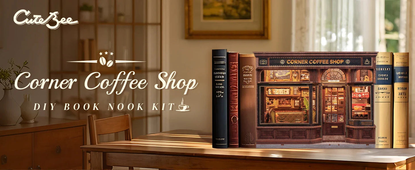 CuteBee Cutebee Light Bookshelf Insert DIY Book Nook Kit DIY kit product photo 2