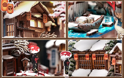 CuteBee Cutebee Kyoto Snow Whisper Miniature DIY Book Nook Kit DIY kit product photo 6