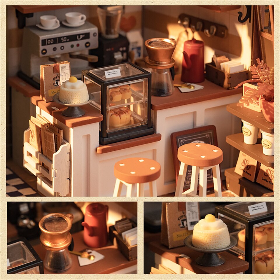 Rolife DG162 NO.17 Cafe DIY Mini Dollhouse - Mycutebee