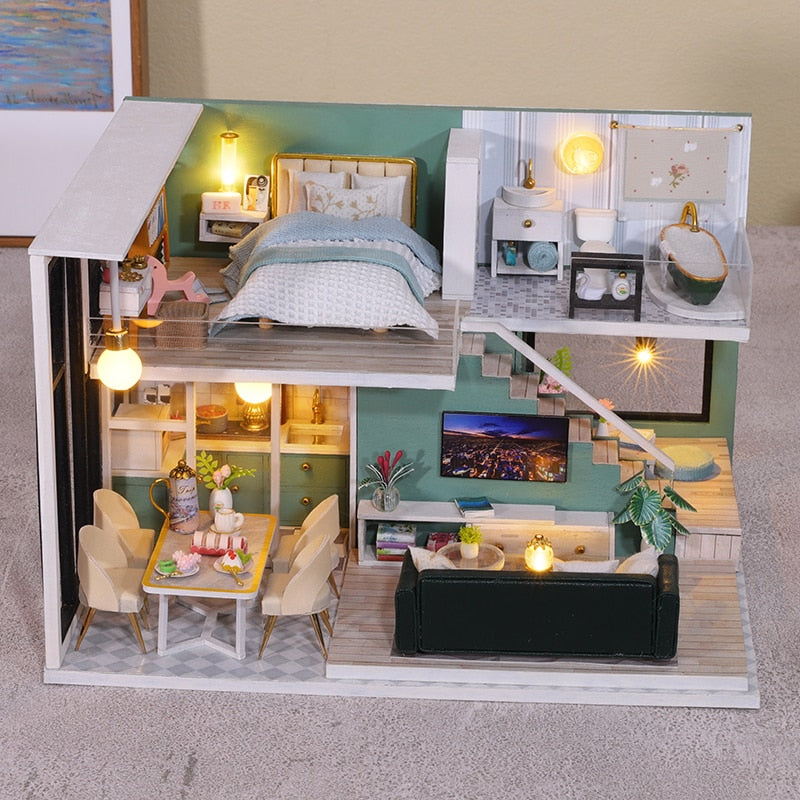 Storey Apartment DIY Dollhouse Kit - Mycutebee