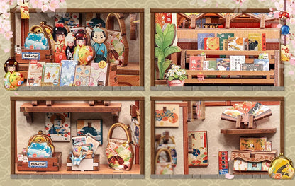 CuteBee Cutebee Miniature Bookshelf Insert Wooden DIY Book Nook Kit DIY kit product photo 6