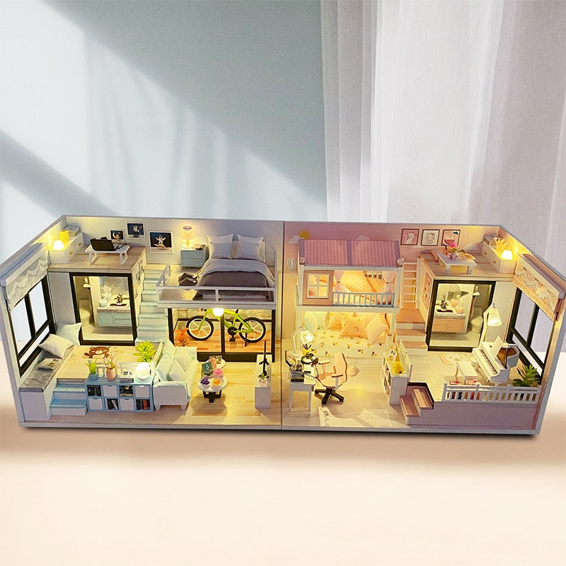 Modern Loft V2 Dollhouse DIY Miniature House Kit - Mycutebee