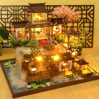 Big Chinese Garden DIY Wooden Dollhouse Kit - Mycutebee