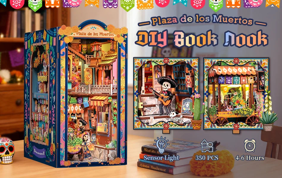CuteBee Cutebee Laser Cut 3D Wooden DIY Book Nook Kit – Cozy Escape DIY kit product photo 3
