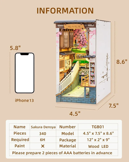 Sakura Densya DIY Book Nook Kit