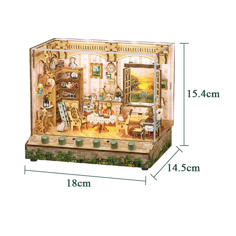 Van Gogh's Bedroom DIY Dollhouse Kit - Mycutebee