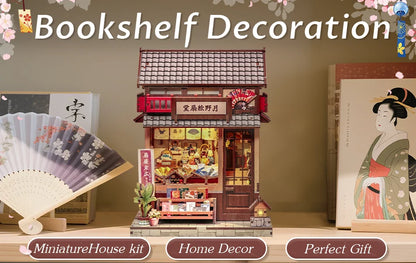 CuteBee Cutebee Miniature Bookshelf Insert Wooden DIY Book Nook Kit DIY kit product photo 3