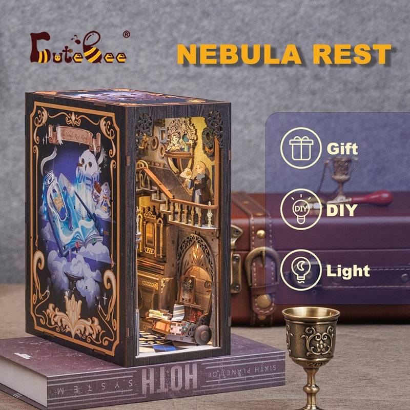 Cutebee Nebula Common Room DIY Book Nook Kit