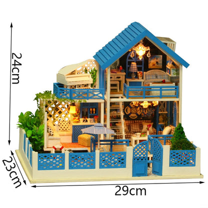 Blue Mediterranean K009 DIY Miniature Villa - Mycutebee