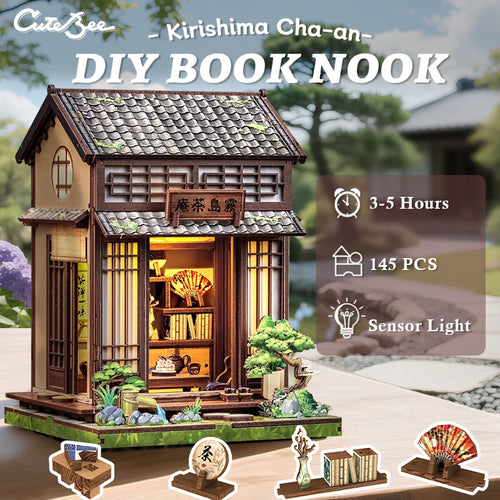 CuteBee Cutebee Wooden Model with DIY Book Nook Kit – Cozy Escape DIY kit product photo 1