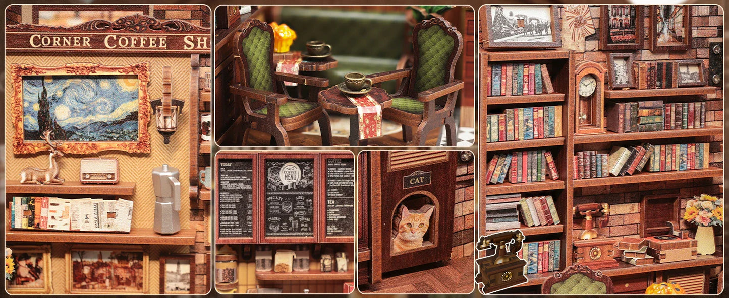 CuteBee Cutebee Light Bookshelf Insert DIY Book Nook Kit DIY kit product photo 9