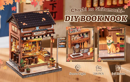 CuteBee Cutebee Miniature Bookshelf Insert Wooden DIY Book Nook Kit DIY kit product photo 8