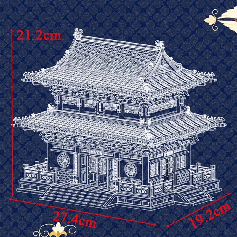 Chinese Temple of Wealth RT1008 DIY Wooden Model - Mycutebee