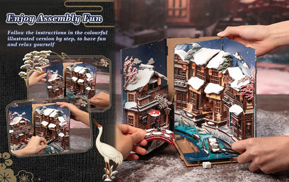 CuteBee Cutebee Kyoto Snow Whisper Miniature DIY Book Nook Kit DIY kit product photo 9