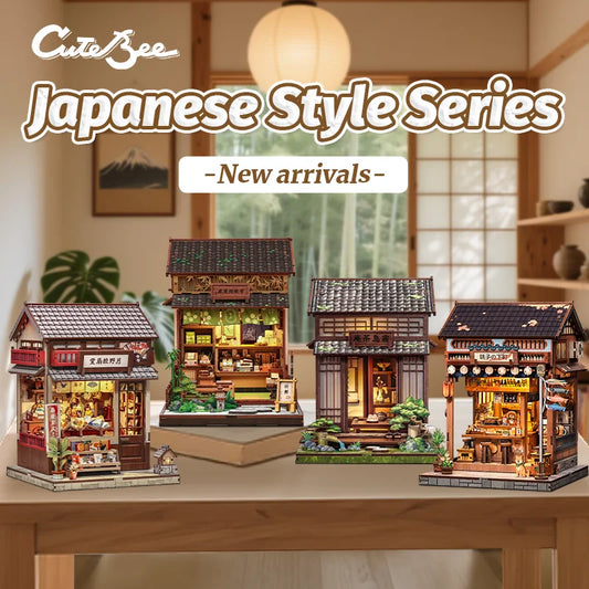 CuteBee Cutebee Miniature Bookshelf Insert Wooden DIY Book Nook Kit DIY kit product photo 1