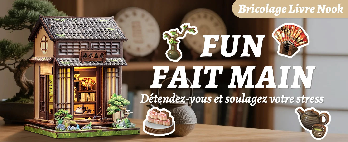 CuteBee Cutebee Wooden Model with DIY Book Nook Kit – Cozy Escape DIY kit product photo 11