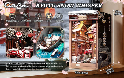 CuteBee Cutebee Kyoto Snow Whisper Miniature DIY Book Nook Kit DIY kit product photo 2